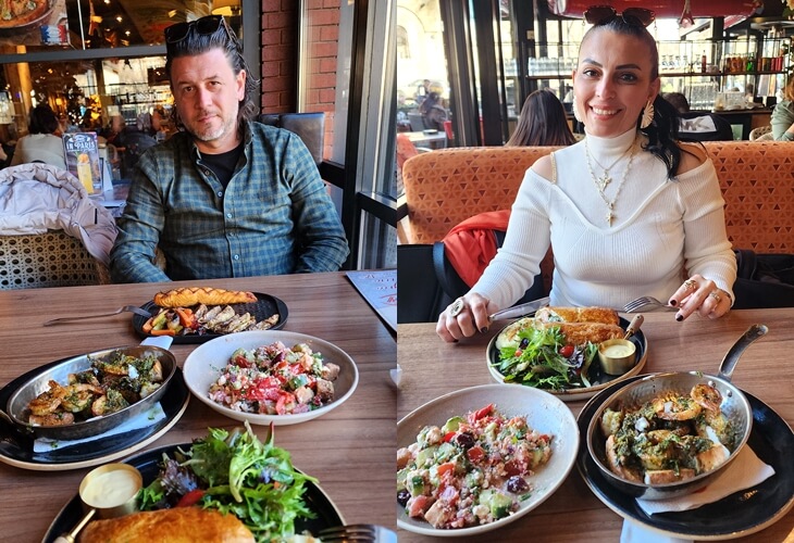 İlker ve Kezban Özcan Sofya’da Bulgar yemeklerini denerken